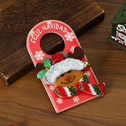 Christmas KT Board Door Hanging Santa Claus Snowman Elk Merry Christmas Decor for Home Xmas Ornaments Happy New Year 2025