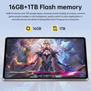 2025 Original Intelligent S10 Pro Tablet 10.1-inch High-definition 4K Full Screen Android 15 16GB+1TB 10000mAh 5G Dual Card Tabl