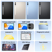 2025 Original Intelligent S10 Pro Tablet 10.1-inch High-definition 4K Full Screen Android 15 16GB+1TB 10000mAh 5G Dual Card Tabl