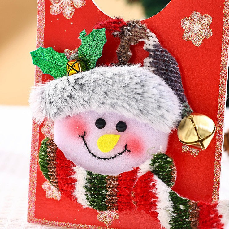 Christmas KT Board Door Hanging Santa Claus Snowman Elk Merry Christmas Decor for Home Xmas Ornaments Happy New Year 2025