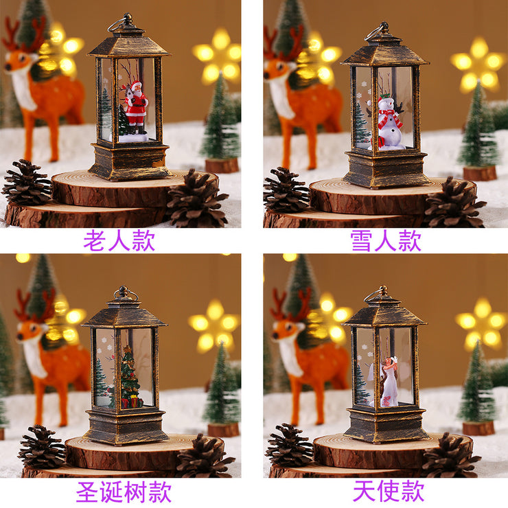 Christmas LED interior windproof light, holiday gift, table ornament night light, Christmas decoration