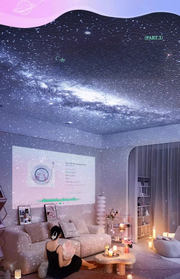 2025 Dynamic Meteor 12 in 1 Ultra Clear Galaxy Projector Lamp Rotary Planetarium Projector Light with Music Player for Kids Gift