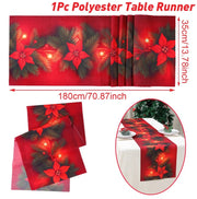 Christmas Table Runner Merry Christmas Decoration for Home Xmas Party Decor 2025 Navidad Notal Noel Ornament Happy New Year 2026