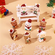 【MAX-22】Christmas Series Resin Animal Party Creative Mini Christma Tree Old Girl Kids Cute Gift Home Decoration Supplies Decor