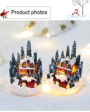 Christmas Decorations LED Night Lights Luminous Landscape House Children's Gift Christmas New Year Ornaments Festival Lighting