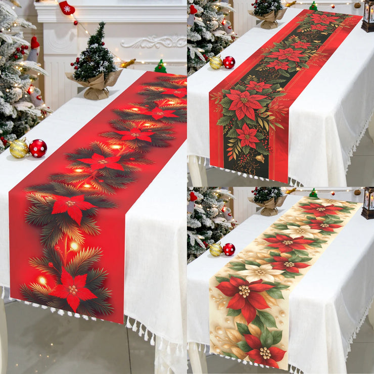 Christmas Table Runner Merry Christmas Decoration for Home Xmas Party Decor 2025 Navidad Notal Noel Ornament Happy New Year 2026