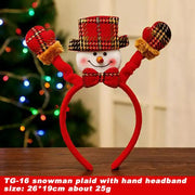 Christmas Headband Decoration for Kids Adult Cute Santa Elk Xmax Hair Accessories Costume Prop Christmas Decoration 2024 Navidad