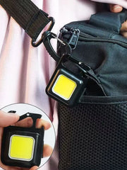 2025 LED Flashlight 1000LM USB Rechargeable COB Work Lights IPX4 Waterproof Keychain Light Lantern for Outdoor Camping Hiking