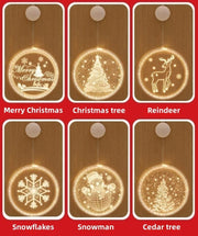 Merry Christmas LED Fairy Lights Santa Claus Elk Living Doors Windows Decoration New Year Gift 2025 Christmas Tree Hanging Light