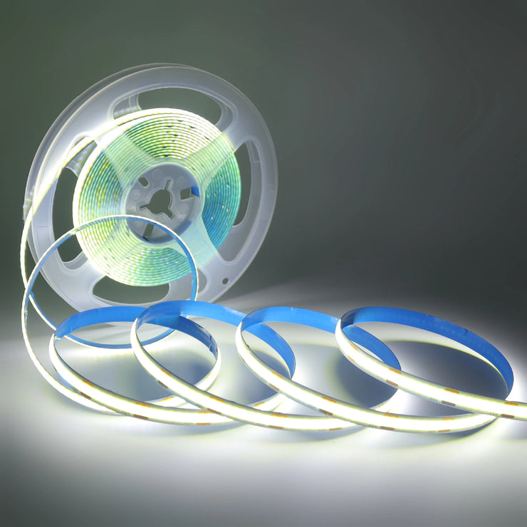 CR2025 Powered COB LED Light Strip 5V 8mm PCB Flexible Tape Ribbon Night Lamp TV Backlights Warm/White/Red/Green/Pink/Ice Blue