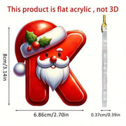 Christmas Acrylic Letter Pendant 2024 Merry Cristmas Decoration for Home Xmas Tree Hanging Ornaments Navidad Natal New Year 2025
