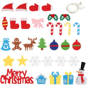 Christmas Wall Decoration Lighting Fixtures Children's Room Kindergarten Shopping Mall DIY Felt Cloth Christmas Tree Wall Lamp