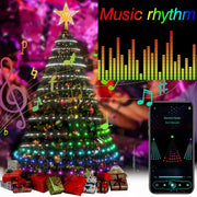 Christmas Decorations 2024 Christmas Tree Led Lights String Application DIY Image LED RGB IC Fairy Lights Bluetooth Control