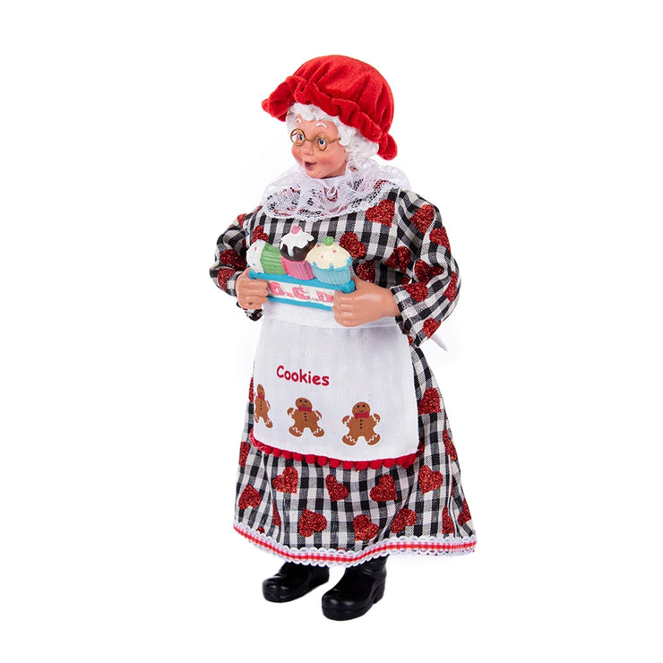 Christmas Tree Decor KitchenMrs Claus Figurines Home Decoration Christmas Holiday Collection 28CM Standing Grandma Santa Claus