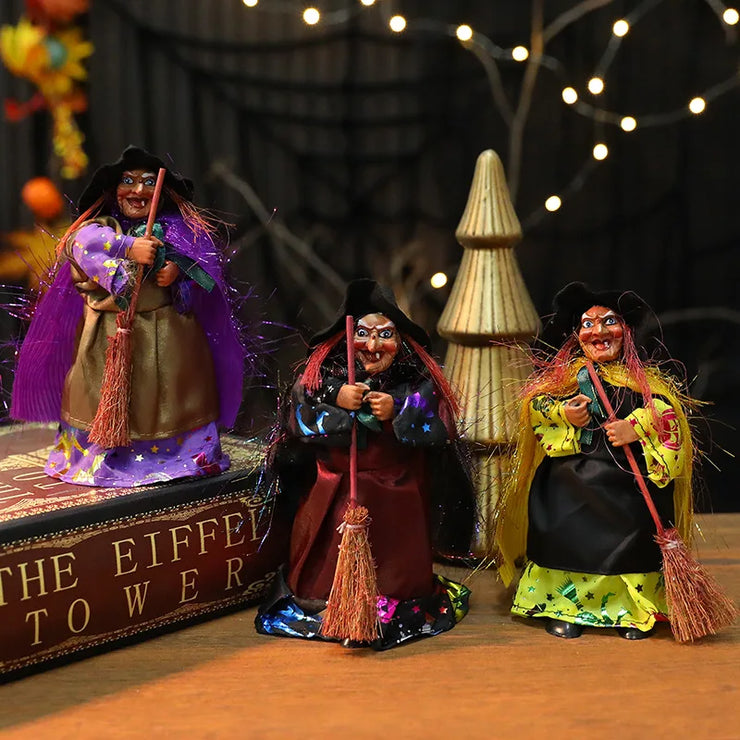 2025 New Halloween Witch Hanging Decoration Ghost House Ceiling Halloween Decoration Scene Arrangement Hanging Witch