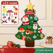 Christmas Wall Decoration Lighting Fixtures Children's Room Kindergarten Shopping Mall DIY Felt Cloth Christmas Tree Wall Lamp