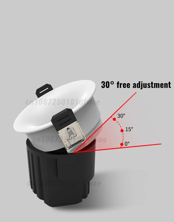 2025 New type LED curved surface spotlights, anti-glare downlights, living room and bedroom ceiling lights for indoor lighting