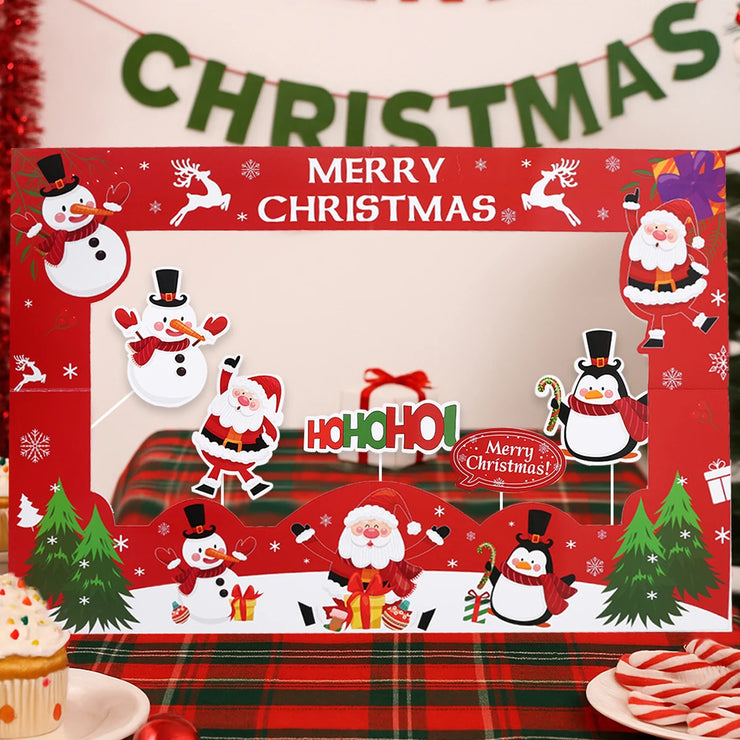 Christmas Photo Frame 2025 Merry Christmas Decorations for Home Navidad Cristmas Party Supplies Ornament Xmas Gift New Year 2026