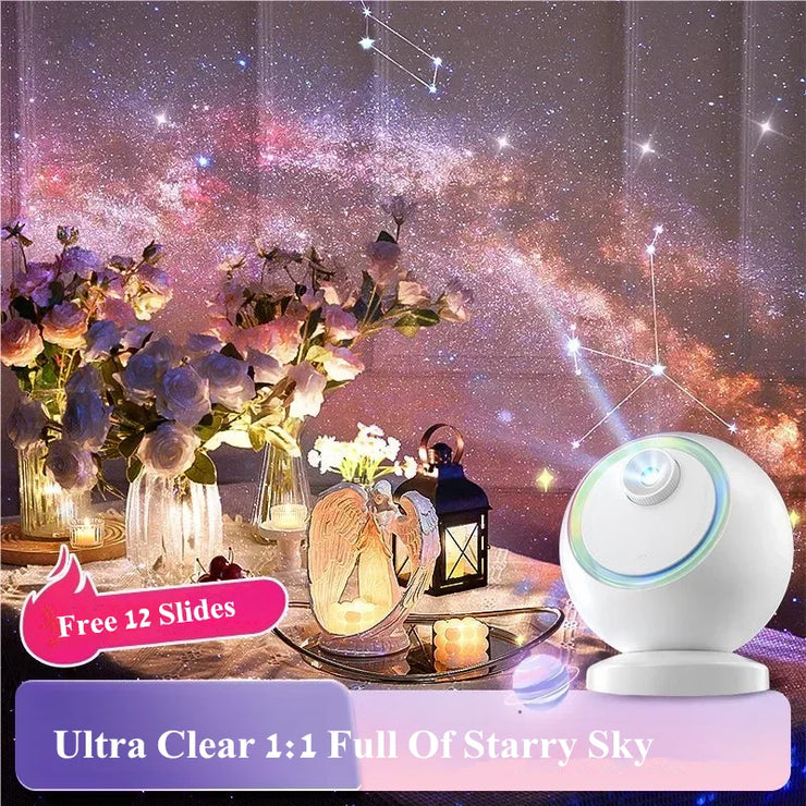 2025 Dynamic Meteor 12 in 1 Ultra Clear Galaxy Projector Lamp Rotary Planetarium Projector Light with Music Player for Kids Gift