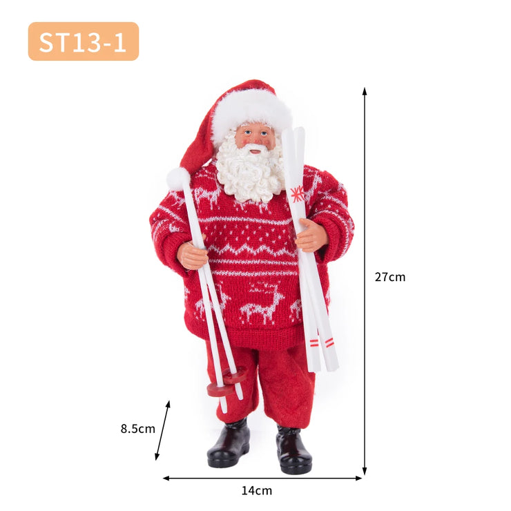 Christmas Tree Decor KitchenMrs Claus Figurines Home Decoration Christmas Holiday Collection 28CM Standing Grandma Santa Claus