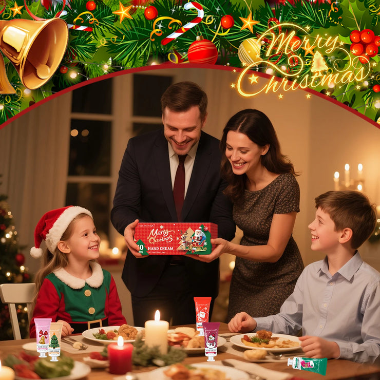 Christmas themed hand cream -30pcs -5 flavors, - deep moisturizing and soft formula, long-lasting fragrance