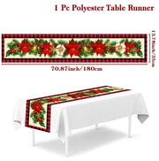 Christmas Table Runner Merry Christmas Decoration for Home Xmas Party Decor 2025 Navidad Notal Noel Ornament Happy New Year 2026