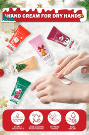 Christmas themed hand cream -30pcs -5 flavors, - deep moisturizing and soft formula, long-lasting fragrance