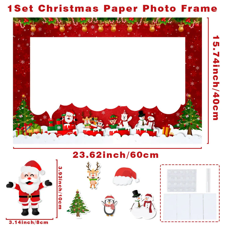Christmas Photo Frame 2025 Merry Christmas Decorations for Home Navidad Cristmas Party Supplies Ornament Xmas Gift New Year 2026