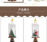 Christmas Candle Night Light Desktop Decoration - LED Luminous Ambient Ornament Gift for Home Scene Setup