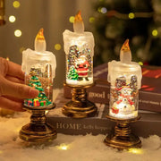 Christmas Candle Night Light Desktop Decoration - LED Luminous Ambient Ornament Gift for Home Scene Setup