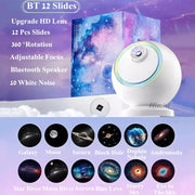 2025 Dynamic Meteor 12 in 1 Ultra Clear Galaxy Projector Lamp Rotary Planetarium Projector Light with Music Player for Kids Gift