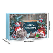 24pcs 2025 Christmas Festival Cat Advents Calendar Play Toys Countdown Surprise Present Box Decorations Gifts Teasing Stick Pet