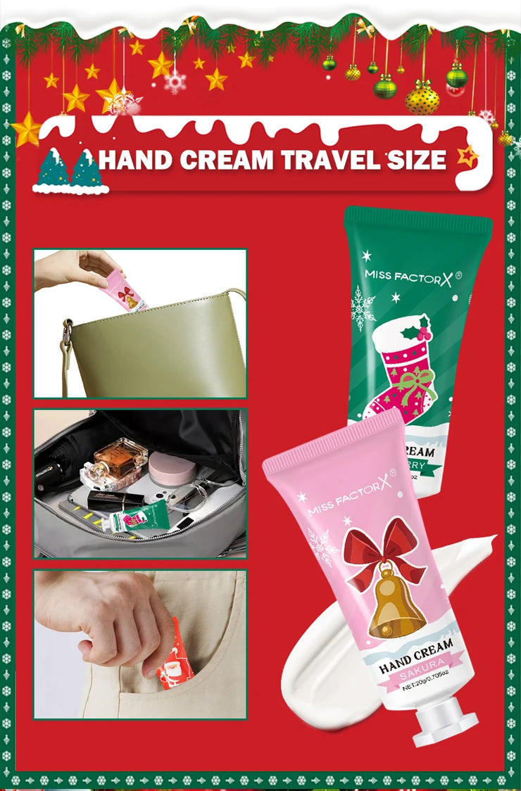 Christmas themed hand cream -30pcs -5 flavors, - deep moisturizing and soft formula, long-lasting fragrance