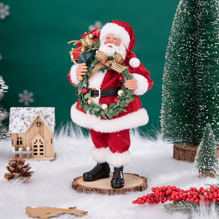 Christmas Tree Decor KitchenMrs Claus Figurines Home Decoration Christmas Holiday Collection 28CM Standing Grandma Santa Claus