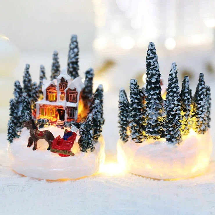 Christmas Decorations LED Night Lights Luminous Landscape House Children&