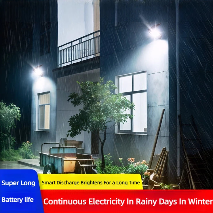 2025 1200LM High Power Solar Led Light Outdoor Powerful Outdoor Motion Sensor Solar Lamp Waterproof Garden Wall Yard Street Lamp