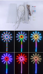 Christmas Fireworks Light RGBIC LED String Light USB LED Garland Lamp Outdoor Garden Room Camping Wedding Decor Fairy Lights