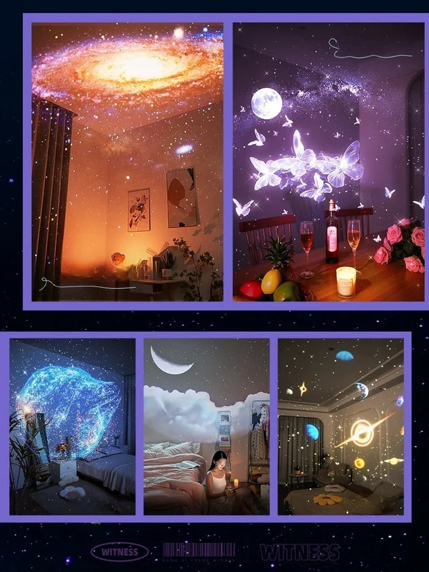 2025 Dynamic Meteor 12 in 1 Ultra Clear Galaxy Projector Lamp Rotary Planetarium Projector Light with Music Player for Kids Gift