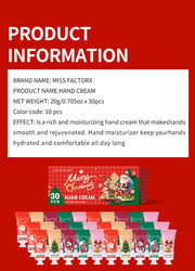 Christmas themed hand cream -30pcs -5 flavors, - deep moisturizing and soft formula, long-lasting fragrance