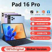 2025NEW Tablet Pad 6 Pro Global Version Original Android 14 11Inch16GB+1TB 5G Dual SIM Smart Tablets pc with keyboard WiFi