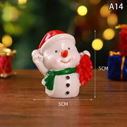 【MAX-22】Christmas Series Resin Animal Party Creative Mini Christma Tree Old Girl Kids Cute Gift Home Decoration Supplies Decor