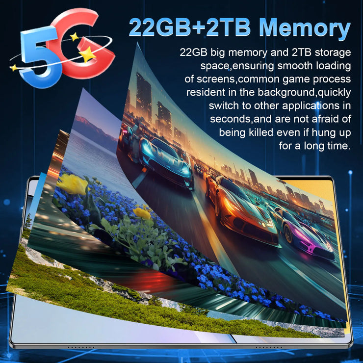 2025 Tablet Android 20000mAh 10.36 inch Global Version 22GB+2TB New Network 14 Core Android 13.0 Wifi Tablet
