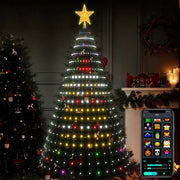 Christmas Tree Starlight Decorations, Timer-Controlled Ambient Lighting, Smart Christmas Light Strips, Bluetooth App-Controlled