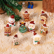 【MAX-22】Christmas Series Resin Animal Party Creative Mini Christma Tree Old Girl Kids Cute Gift Home Decoration Supplies Decor