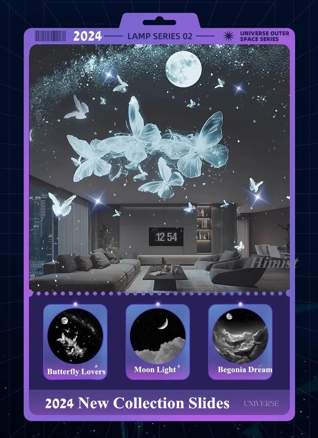 2025 Dynamic Meteor 12 in 1 Ultra Clear Galaxy Projector Lamp Rotary Planetarium Projector Light with Music Player for Kids Gift