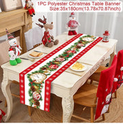 Christmas Table Runner Merry Christmas Decoration for Home Xmas Party Decor 2025 Navidad Notal Noel Ornament Happy New Year 2026