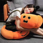 2025 Happy Halloween Party Wearing Hat Pumpkin Demon Doll Stuffed Soft Halloween Plush Toy PP Cotton Funny Pumpkin Throw Pillow