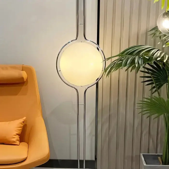 2025 Modern Creative LED Floor Lamp Chrome Metal White Acrylic Ball Lights Art Lighting Living Dining Room Bedroom Home Decor