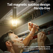 2025 10000Lums Dual Light Source Flashlight with Power Bank Function Built in Battery Camping Flash light with warning light