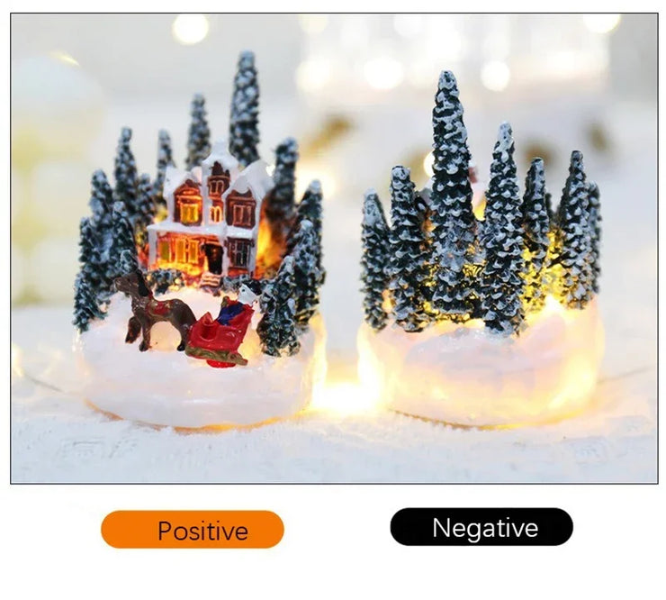 Christmas Decorations LED Night Lights Luminous Landscape House Children&